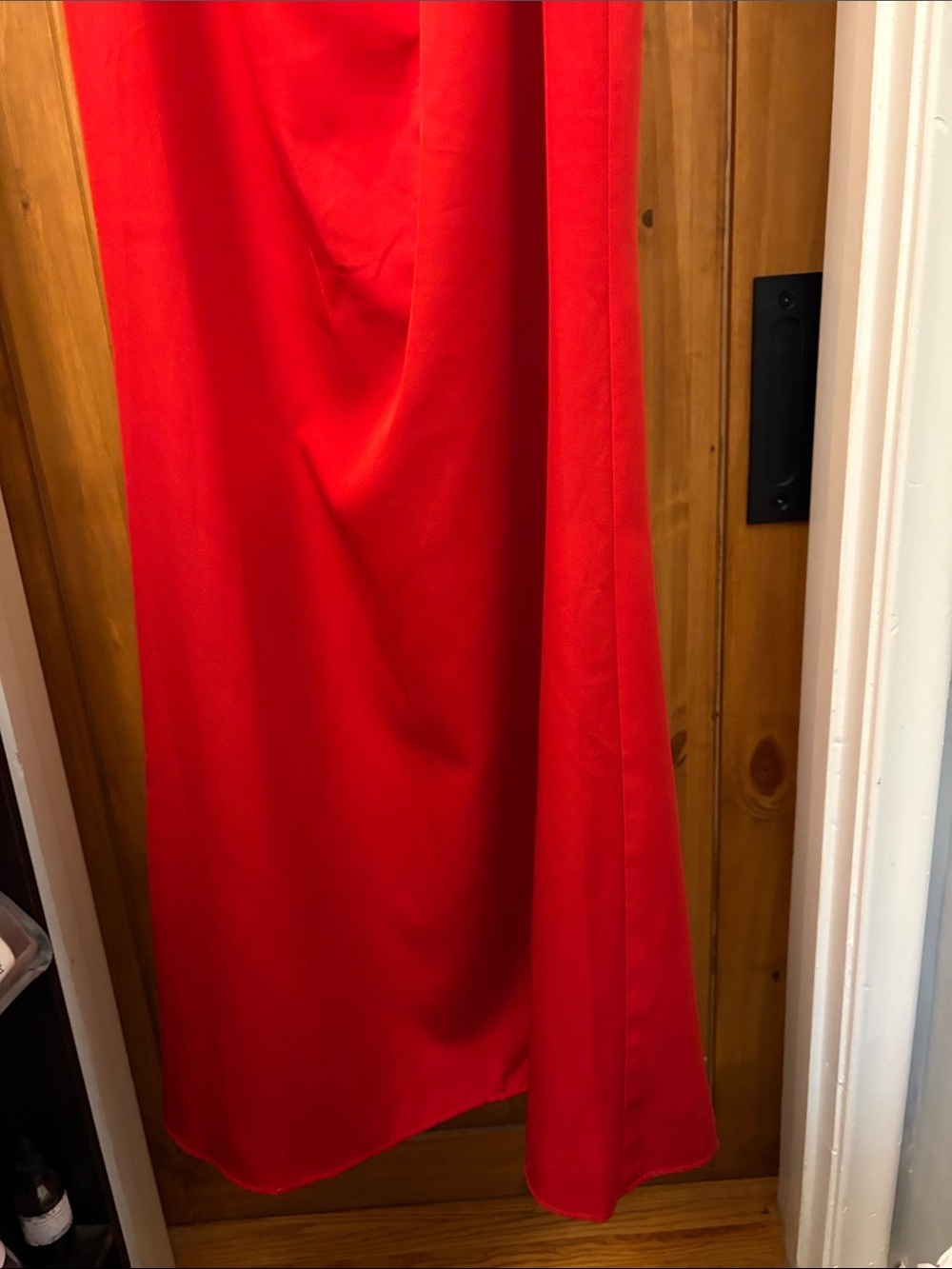 Mac Douggal Off The Shoulder Ruffle Detail Column Gown-Red Size 16 Style 49643 - Picture 3 of 7
